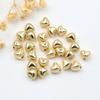 Oro de 18k cuentas de amor forma especial forma de corazón cuentas sueltas DIY pulsera de perlas collar accesorios de joyería accesorios con cuentas materiales