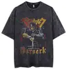 Estilo Lavable TransfronterizoCamiseta Lavada con Estampado Popular del Anime Berserk Camiseta de Alta Calidad para Hombre Réplica