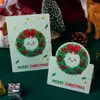 Tarjeta de felicitación tridimensional de Navidad de Amazon transfronteriza Flores Regalo Tarjeta de bendición escrita a mano Nochebuena Tarjeta de felicitación creativa Venta al por mayor