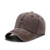 Personalizado Logo Solid Color Washed Baseball Cap Color Light Plate Estilo Coreano Simple Dome Cap Sports Sun Hat