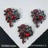 Hollow-out Oscuro Diamante Incrustado Esmalte Mariposa Serpiente Danza Deslumbrante Colgante Encanto diy Pulsera para Hacer Cuentas Collar Accesorios de Joyería