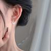 Hebilla de oreja de amor desmontable de dos piezas diseño único sentido de diseño simple moda para commuting mate mate mate aretes en forma de corazón