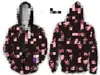 Artículo popular de comercio exterior: Sudadera con capucha impresa en 3D de Manga Blanco y Negro Japonés, Sudadera de Moda para Hombres y Mujeres, Merchandising de Anime