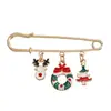 Accesorios Serie Navideña Broches para Mujer Dibujo Animado Navideño Insignia de Papá Noel Broche para Ropa Regalo Broche Navideño