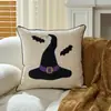 Fundas de Almohada de Halloween de Moda Transfronterizas, Fundas de Almohada Peculiares de Calabaza, Fundas de Almohada Festivas de Fantasma de Halloween con Sombrero Mágico