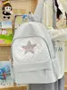 Mochila moderna y única para chicas de secundaria, estilo coreano de alta estética, bolso de hombro fresco y lindo de lunares para estudiantes de preparatoria