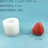 Molde Grande de Silicone Squishy de Morango 3D para Bolo Mousse de Chocolate Caseiro, Molde de Silicone de Grau Alimentício para Velas