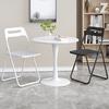 Silla Plegable Taburete Respaldo Plástico Portátil Simple Dormitorio Creativo Computadora Oficina Hogar Exterior Adulto Silla de Comedor