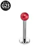 Stud para Labio de Aleación de Titanio F136 Stud para Labio de Perla Stud para Cartílago de Oreja en Forma de T de Fondo Plano Joyería para Piercing G23 Venta al por Mayor Transfronteriza