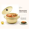 Olla para fideos instantáneos estilo coreano olla para ramen olla amarilla de aluminio de moda regalo de mano olla para fideos instantáneos de drama coreano olla de aluminio para sopa de fideos instantáneos callejera