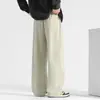Pantalones de hombre directo de fábrica, pantalones de pierna ancha con cordón de otoño, pantalones de pierna recta con caída fluida, pantalones de chándal de otoño e invierno, pantalones casuales para hombre