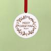 Etiqueta navideña de madera regalo redonda elevador feliz cumpleaños decoración bola de cristal pequeña etiqueta de madera colgante de joyería