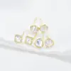 Agulha de Prata S925 Um Cartão Muitos Pares Brincos Banho de Ouro Real Novo Simples Versátil Luxo Leve Microincrustado Três Pares Brincos Acessórios