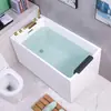 Tina de Baño Acrílica de Doble Capa Aislada para Apartamento Pequeño Uso Doméstico Profundizada Independiente Rectangular Asiento para Adulto Tina Profundizada