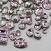 Lote Completo de Puntas de Manicura K9 Rosa Claro de Alta Calidad, Diamante Inferior Completo, Brillo Especial para la Punta del Dedo, Diamante de Vidrio Decorativo para Manicura