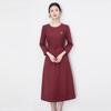 2511908-Nanyou Luxo Acessível Alta Costura Francesa Elegante Roupa de Trabalho Vestido Cinturado Comprimento Médio Elegante Feminino