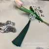 Venta directa del fabricante: Ácido Acético Concha Flor Redonda Borla Estilo Antiguo Hanfu Broche Colgante de Borla Accesorio DIY Colgante