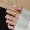 2024 Nuevo Explosiones Calabaza Piedra Colorida Anillo Luz Lujo Nicho Gama Alta Joyería para Mujer Regalo de Moda