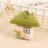 Colgante de casa de hongo bordada rellena de algodón de dibujos animados, decoración tejida a mano de ropa y bolsos para manualidades infantiles, accesorio de regalo