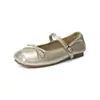 Zapatos Mary Jane suaves de cuero genuino para mujer, nuevo modelo 2026, planos con moño y correa, zapatos de ballet sencillos de suela fina