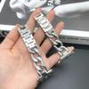Adecuado para Cadena de Tela Vaquera de una Sola Fila de Apple Correa de Acero Inoxidable para Reloj Iwatch10-1 Generación Se Rango Completo Universal Transfronterizo