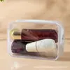 Bolsa Cosmética Transparente, Bolsa Portátil de Gran Capacidad para Almacenamiento de Productos para el Cuidado de la Piel, Neceser Impermeable, Bolsa de Almacenamiento Blanca con Doble Cremallera