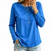 2026 Ropa para Mujer Transfronteriza de Amazon Camiseta Cómoda Versátil Cuello Redondo Casual Hombro Normal Manga Larga Ropa Exterior Capa Interior Top