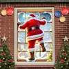 Papai Noel Transfronteiriço Fofo Largura da Porta Decorações Festivas de Alto Padrão Decoração de Varanda Externa Suprimentos para Decoração Festiva