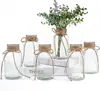 Vaso Pequeno de Corda de Cânhamo Artesanal Igual ao da Amazon, Vaso de Vidro para Flores Retrô, Vaso Pequeno Transparente Decoração de Mesa