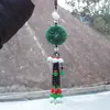 Pingente de carro imitação de cristal verde pendurado em carro verde jade frutífero pingente de segurança Buda segurando vidro pendurado em carro