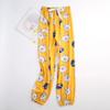 Calças de pijama de seda de algodão Calças Shrink Femininas Verão Novo Tamanho Grande Soltas Grávidas Calças Externas com Lanterna de Bolso Shrink Calças