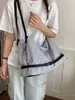 Bolsa de Lona Casual Rayada Color Block de Verano Transfronteriza para Mujer 2026 Nueva Gran Capacidad Bolso de Hombro para el Trabajo