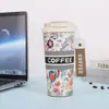 Xícara de Café Lírio do Vale Portátil de Mão Dupla Bebida Isolada Alto Valor Aço Inoxidável Luxo Leve Presente de Ponta Copo de Água