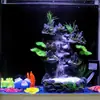 Pacote de cascata para paisagismo de aquário tanque de floresta tropical tanque ecológico ornamentos feng shui rochado de resina decoração de paisagismo