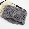 Diadema de Ganchillo Tejida Transfronteriza Estilo Europeo y Americano Diadema Hueca de Onda Diadema de Lana de Camelia Accesorios para el Cabello de Ganchillo Otoño e Invierno