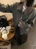 Chaqueta de alta calidad estilo Miu con estampado de pata de gallo, cuello de pana, abrigo estilo old money para hombre y mujer