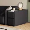 Nuevo Gabinete Lateral de Sofá de Madera Maciza de Color Crema de Pie, Mesa Lateral Pequeña para Sala de Estar, Gabinete de Esquina de Lujo Ligero, Mesa de Esquina, Mesa de Café