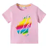 2023 Comercio Exterior Transfronterizo Ropa Infantil Camiseta de Manga Corta de Verano para Niños Camiseta Básica de Dibujos Animados para Niños Top de Manga Corta para Bebé