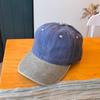 Gorra de béisbol con cola de caballo y visera de mezclilla de color retro explosivo, personalidad, visera curva, deportiva, estilo hip-hop, gorra con visera, ajustable