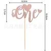 Decoração de fundo para foto de festa de aniversário parede de fotos flor de puxar faixa rosa uma coroa chapéu de 1 ano topo de bolo