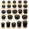 Fabricantes profesionales de cajas de aluminio, latas de aluminio con rosca negra, latas de aluminio pequeñas para cosméticos, cajas de crema, cajas de aluminio pequeñas.