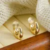 Versáteis Presilhas de Orelha Douradas em Formato de C Sem Furo para Rostos Quadrados e Redondos, Estilo Cool de Nicho de Alta Qualidade, Brincos Invisíveis Europeus e Americanos para Casal