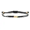 Pulsera trenzada multicolor personalizada, Pulsera ajustable con cuentas doradas, Moderna y versátil, Mostrando estilo, Joyería de nicho para uso diario
