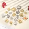 Accesorios de Joyería Transfronterizos Colgante Irregular de Girasol Cadena Versátil para Suéter Accesorios Hecho a Mano DIY Acero Inoxidable