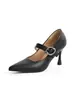 Sapatos de Salto Único Primavera e Verão, Bico Fino Boca Rasa Salto Agulha Alto, Salto Alto Elegante e Fashion com Tiras de Fivela para Mulheres