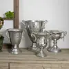 Vaso de Flores Clássico Prateado Vaso de Flores Ferro Nostálgico Retrô Ornamentos para Arranjo de Flores de Mesa de Casamento Europeu Outros