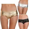 Ropa de baile en barra para discotecas, pantalones cortos de charol, ropa interior sexy, calzoncillos bóxer dorados, 6 colores