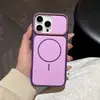 Capa Magnética de Sucção com Círculos Finos Chamativos Adequada para iPhone 17 Pro Max, Capa Protetora Color-Blocking com Sensação de Pele para Apple 16 e 14