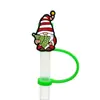 Protector de pajita de silicona de dibujos animados compatible con botellas de agua Stanley, tapa de pajita a prueba de polvo y manchas, decoración de regalo de Navidad