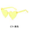 Gafas de sol sin montura con forma de corazón, color caramelo, para cruzar la frontera 2024, con cincuenta y nueve opciones de color, al por mayor